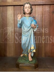 MENINO JESUS COM GLOBO NA MÃO DE 61CM 